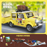 1546PCS MOC Tourist Picnic Car Creator Trailer Tractor Diy Building Block Set Transport Children's Educational Bricks Toys Gifts