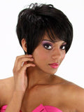 Mechanism chemical fiber wig short straight hair natural fluffy rose net chemical fiber headgear