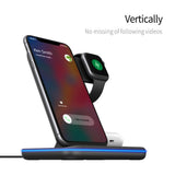 15w 3-in-1 Wireless Charger Type C Fast Charging Dock Station Compatible Fit For Iphone Iwatch Airpods