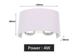 Led Wandlamp Aluminium Outdoor IP65 Waterdichte Up Down Wandlamp Voor Thuis Trap Slaapkamer Bed Badkamer Gang Verlichting RF18
