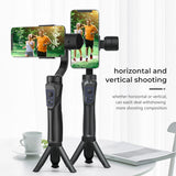 GIAUSA H4 3 Axis Gimbal Stabilizer for Selfie Stick Tripod for Smartphone Gopro Live Vlog Phone Camera Video Record Handheld