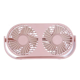 Double Desk Fan Small Tabletop Fan Portable 3 Cooling Speed Adjustable Head 360 Degree Rotatable Personal Aromatherapy Fan for H