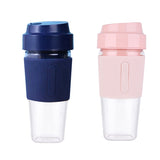 2 Set Blender Fruit Juicer Cup Mini Cordless Travel Mixer Smoothies Maker 300Ml Stirring For Milkshake, Blue &amp; Pink