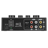 Karaoke Front Effector Compact Portable Digital Line Mixer for TVs DVD Players Home Theater Systems Receivers US Plug 100-240V