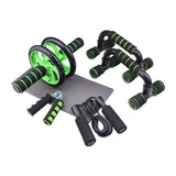 Abdominal Wheel Ab Roller Set Resistance Bands Push Up Stand Bar Home Exercise Bodybuilding Muscle Training Fitness Equipment
