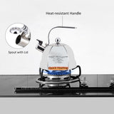 2.5L Kettle Stainless Steel Whistling Teapot Tea Kettle for Home Outdoor Camping Hiking Backpacking