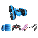 2 in 1 2.4G Two-Side Drift Buggy Car Tracked Car Jumping Car 360° Flip RC Drift Deformation Car with Light