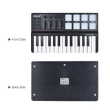 WORLDE Panda MINI 25-Key MIDI Controller Ultra-Portable USB MIDI Keyboard with 8 Colorful Backlit Trigger Pads Plug and Play