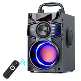 TOPROAD Bluetooth Speaker 10W Portable Wireless Stereo Bass Big Party Speakers Subwoofer Column Support FM USB Remote Control