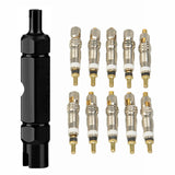 10 Pcs Bicycle Tire Valve Core French Presta Tire Air Valve Core Removal Tool Aluminum Alloy MTB Road Bike Tire Repair Parts