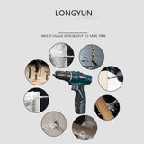Longyun 16.8V lithium-ion Battery Cordless screwdriver Electric drill hole electrical Screwdriver hand driver Wrench power tools
