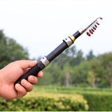 Rod Gear 1.7M Telescopic Fishing Spinning Small Ultra-Short Pole 1.0M Mini 1.2M1.5M Fishing Glass Sea Rod Lawaia Shrinks Fishing