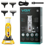 Full Metal Professional Body Hair Trimmer For Men Beard Stubble Hair Clipper Electric Edge Hair Cutter Machine Rechargeable