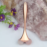 Face Lift Massage Roller Natural Pink Crystal Jade Roller Face Eye Relaxing Massage Anti-wrinkle Beauty Instrument