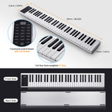 61 Keys Piano Keyboard Digital Electronic Piano Keyboard MIDI Output 128 Tones 128 Rhythms 14 Demo Songs Recording Playback