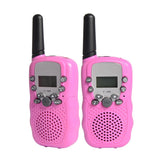 Blue Children's walkie-talkie T-3 mini walkie-talkie UHF 462.550-467.7125MHz two-way radio 0.5W 22CH children's toy LCD monitor