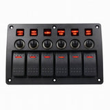 3  Gang 12V/24V  Marine Rocker Switch Panel Breaker Waterproof