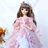 1/3 BJD Doll 60CM 18 Ball Jointed Dolls With Outfits Palace Maxi Dress Wig Shoes Makeup Toys Gifts For Girls Collection