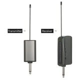 Guitar Wireless System UHF Headset Wireless Microphone Transmitter &amp; Receiver  6.35mm Standard Audio Plug Guitar Parts
