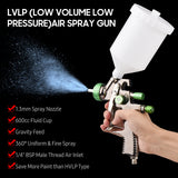 LVLP 1.8mm Air Spray Gun 600cc Fluid Cup Gravity Feed Air Paint Sprayer 360-degree Paint Spraying Gun for Car Repair Furniture