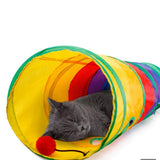 Pet Supplies Nice Pet Tunnel Cat Printed Green Crinkly Kitten Tunnel Toy With Ball Play Fun Polyester Cloth Chat Toys
