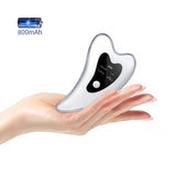 V Face Scraping Plate DropShipping Facial Lifting Gua Sha Massager Electric Red Blue Light Heated Therapy EMS Face Body Slimming