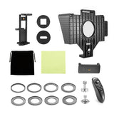 Teleprompter DSLR Recording Prompting Inscriber Interview Speech with Remote Control for iPhone Samsung iPad Tablet PC