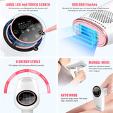 999999 Flashes IPL Laser Epilator Ice Cool Hair Removal LCD Permanent Painless Laser Hair Remover for Bikini Face Lip Back Arm