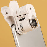 2022.60X Mobile Phone Microscope Magnifier with LED Light Phone Universal Mobile Magnifying Glass Macro Lens Zoom Camera Clip