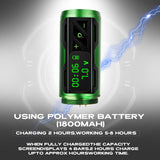Brand New P2S Wireless Tattoo Pen Machine 1800mAh Battery Power Supply
