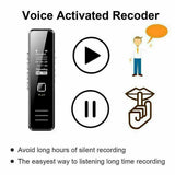 Rechargeable voice recorder HD dual microphone noise reduction remote voice recorder MP3 player professional concealment