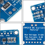 5pcs CJMCU-219 INA219 I2C Interface Bidirectional DC Current Power Monitoring Sensor Module for Arduino Raspberry Pi