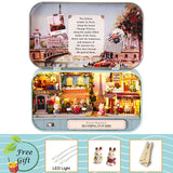 Box Theatre Dollhouse Furniture Miniature Toy DIY Miniatures Doll House Furnitures Casa Toys for Children Birthday Gift Q4