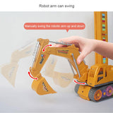 120pcs Domino Excavator Glowing Electric Automatic Domino Brick Laying Train Toy Kid Gift Child Building Engineering Vehicle Set