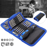 24 in 1 Extended Screwdriver Bit Set CR-V 1/4" Multi-function Phillips Hex Torx Electric Screwdriver With Self-locking Handle