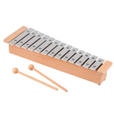 13-Note Glockenspiel Portable Aluminum Piano Xylophone with Wooden Sticks Percussion Instrument Musical Instrument