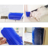 Corner Pet Brush Comb Play Cat Toy Plastic Scratch Bristles Arch Massager Self Grooming Cat Scratcher Corner Pet Brush Comb Pla