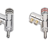 4pcs BA1403R Locking Banana Connectors Rhodium Plated Speaker Banana Plugs for Speaker Wire AV Receiver Amplifier Surround Sound
