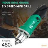 Mini Drill Engraver Electric Drill Machine 480W Woodworking Electric Tools Grinding Polishing Grinder Metalworking Rotary Tool