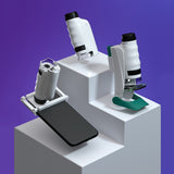 Microscope Pocket Microscope 60x-120x Magnification with Removable Base Cellphone Support for Kids Students Learning Toys