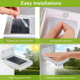 16 LED Solar Lamps Solar Power Motion Sensor Garden Security Light Lamp Outdoor Waterproof Stainless Steel White