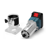 30,000 RPM 1800W Cordless Electric Brushless Motor Trimming Machine 1/4'' Woodworking Wood Router + Battery 88VF