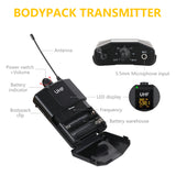UHF Microphone Professional Wireless Lavalier Microphone System Receiver+Transmitter For Camcorder Recorder Microphone Pk Comica