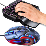 SeynLi RGB Keyboard And Mouse Set One-Handed Gaming Keyboard Mouse Mini Keypad Combo for Laptop PC Mobile Phone Game Controller