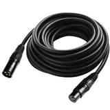 4 Pcs 25 Ft Flexible DMX Cable, Gold-Plated 3 Pin Signal XLR Male to Female DMX Cable Wire, Best for DJ Stage