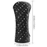 1 Pcs Golf Headcovers Rivets PU Leather For Driver Fairway  #3 #5 Hybrids Putter Black White Red