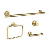Bathroom Accessories Towel Robe Hook Towel Ring Bar Hanger Toilet Tissue Roll Paper Holder Bathroom Hardware Set Brushed Gold