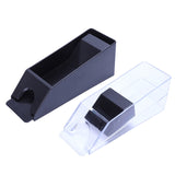 2 Pcs Professional Deluxetexas Hold'em Baccarat Poker Dealer Poker Card Shoe 1-6 Optionally Deputy(Black &amp; Transparent)