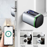 Tuya Bluetooth Smart Electronic Door Lock DIY Cylinder Core Fingerprint APP Keys IC Card Unlock for Home Hotels Security