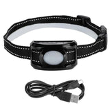 Intelligent Dog anti bark collar vibration sound flash light for small big dogs recharge rainproof anti-dog barking dog product
